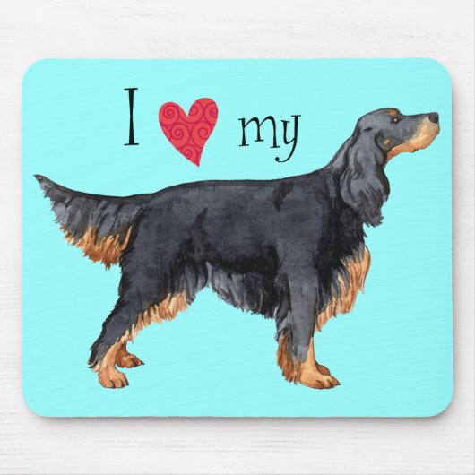 Ik hou van mijn Gordon Setter Muismat (Voorkant)