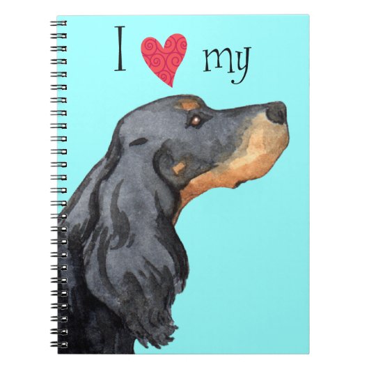 Ik hou van mijn Gordon Setter Notitieboek (Voorkant)