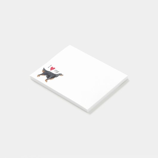 Ik hou van mijn Gordon Setter Post-it® Notes (Schuin)