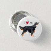 Ik hou van mijn Gordon Setter Ronde Button 3,2 Cm (Voorkant /achterkant)