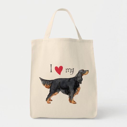 Ik hou van mijn Gordon Setter Tote Bag (Voorkant)