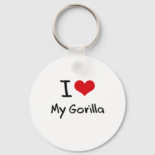 Ik hou van mijn Gorilla Sleutelhanger (Voorkant)
