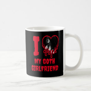 Ik hou van mijn goth-vriendin druppelend rood hart koffiemok
