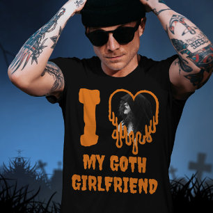 Ik hou van mijn Gothic Vriendin Halloween Heart Ph T-shirt