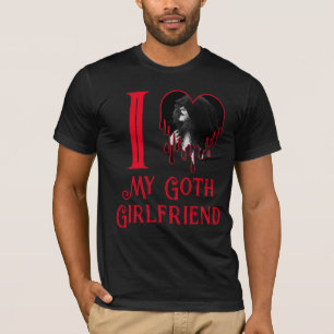 Ik hou van mijn Gothic Vriendin Red Heart Gothic f T-shirt