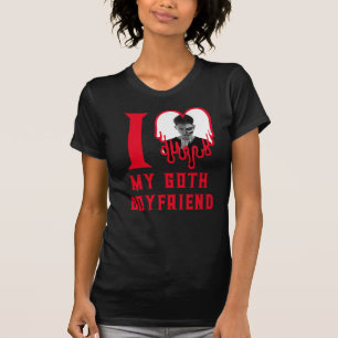 Ik hou van mijn Gothic vriendje bloeden rode hart  T-shirt