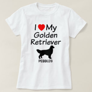Ik hou van mijn gouden hond t-shirt
