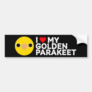 IK HOU VAN MIJN GOUDEN PARKIET BUMPERSTICKER