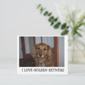 Ik hou van mijn gouden pensioen briefkaart (Staand voorkant)