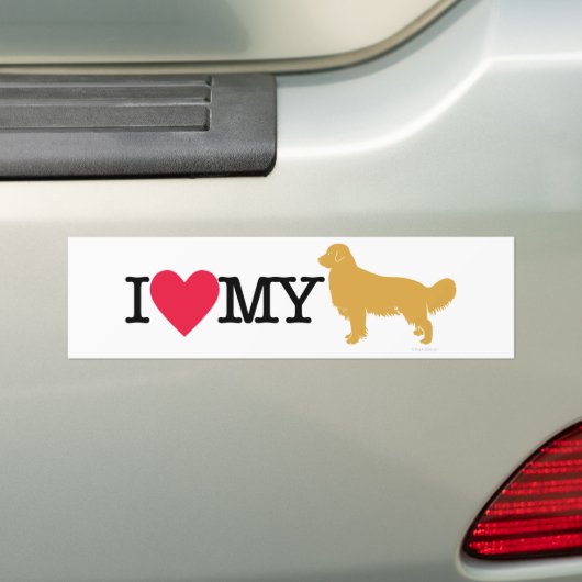 Ik hou van mijn gouden rector. bumpersticker (Op auto)