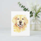 Ik hou van mijn gouden riever, hond, dichter briefkaart (Staand voorkant)