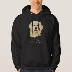 Ik hou van mijn gouden riever, hond, dichter hoodie