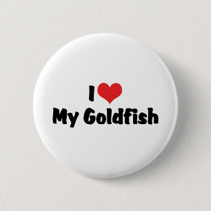 Ik hou van mijn goudvis - Aquariumvisliefhebber Ronde Button 5,7 Cm