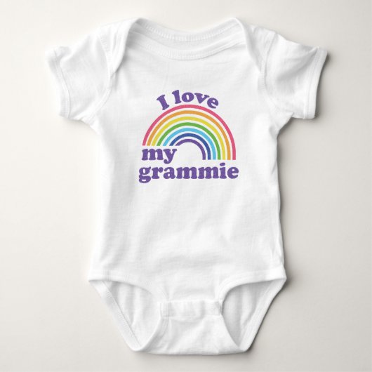 Ik hou van mijn Grammie - Mooie Regenboog Romper (Voorkant)
