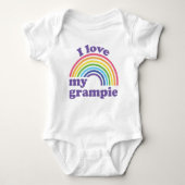 Ik hou van mijn grampie - Cute Rainbow Romper (Voorkant)