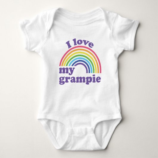 Ik hou van mijn grampie - Cute Rainbow Romper (Voorkant)