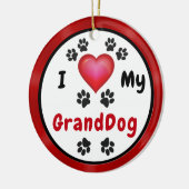Ik hou van mijn GrandDog-Ornament, Bulk of koop er Keramisch Ornament (Links)