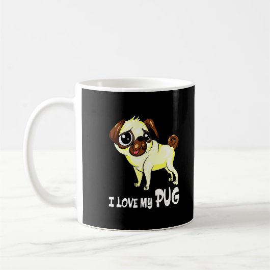 Ik hou van mijn grappige cadeau koffiemok (Links)