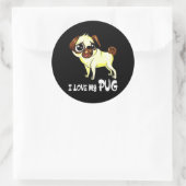 Ik hou van mijn grappige cadeau ronde sticker (Tas)