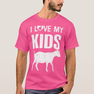Ik hou van mijn grappige kleding geit minnaar t-shirt