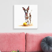 Ik hou van mijn Great Dane Canvas Print (Insitu (Woonkamer))