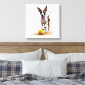 Ik hou van mijn Great Dane Canvas Print (Insitu (Slaapkamer))