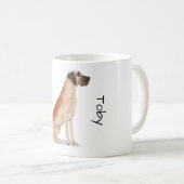 Ik hou van mijn Great Dane Koffiemok (Voorkant rechts)