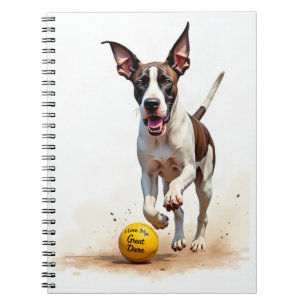 Ik hou van mijn Great Dane-notitieboek Notitieboek