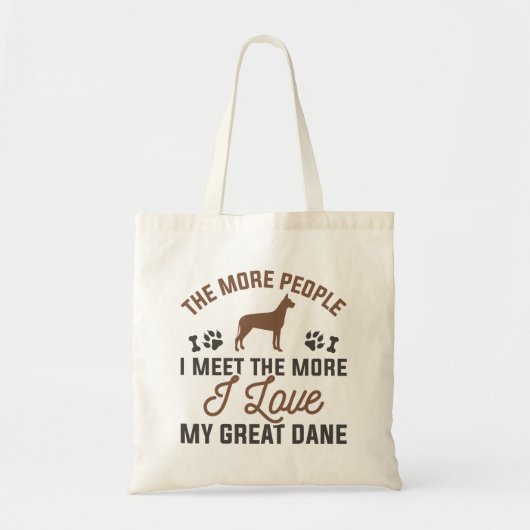 Ik hou van mijn Great Dane Tote Bag (Voorkant)
