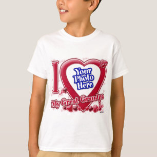 Ik hou van mijn Great Grandpa Red hart - foto T-shirt