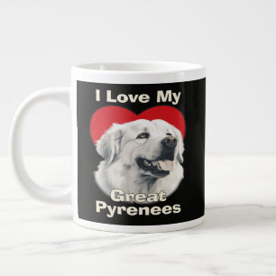 Ik hou van mijn Great Pyrenees hond Grote Koffiekop