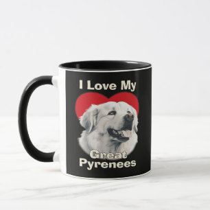 Ik hou van mijn Great Pyrenees hond Mok