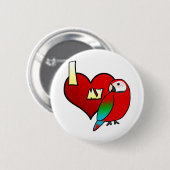 Ik hou van mijn Greenwing Macaw Ronde Button 5,7 Cm (Voorkant /achterkant)