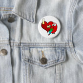 Ik hou van mijn Greenwing Macaw Ronde Button 5,7 Cm (In situ)