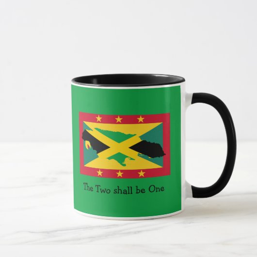 Ik hou van mijn...| Grenada | Jamaica DUAL FLAG |  Mok (Rechts)