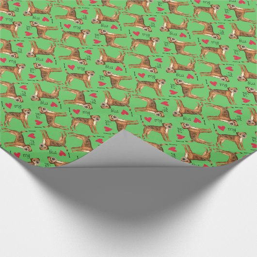 Ik hou van mijn grens cadeaupapier (Hoek)