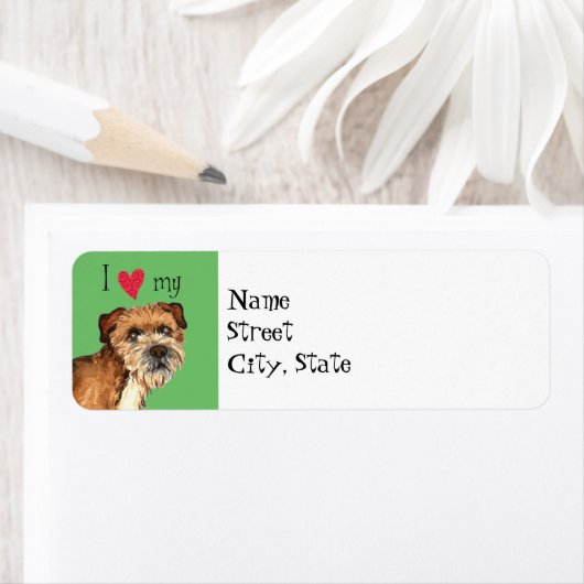 Ik hou van mijn grens etiket (Insitu)