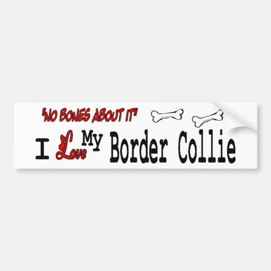 Ik hou van mijn grenscollie bumpersticker (Voorkant)