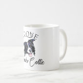 Ik hou van mijn grenscollie koffiemok (Voorkant rechts)