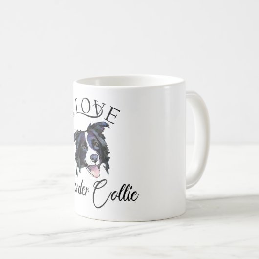 Ik hou van mijn grenscollie koffiemok (Voorkant rechts)