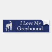 Ik hou van mijn Greyhound Bumpersticker (Voorkant)