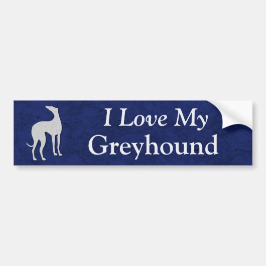 Ik hou van mijn Greyhound Bumpersticker (Voorkant)
