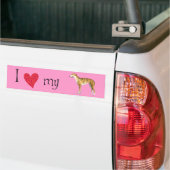 Ik hou van mijn Greyhound Bumpersticker (Op Truck)