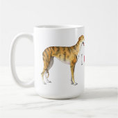 Ik hou van mijn Greyhound Coffee Mok (Links)