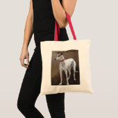 Ik hou van mijn Greyhound Dog Art Canvas tas (Voorkant (product))