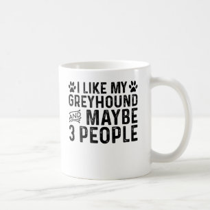 Ik hou van mijn Greyhound en 3 mensen Koffiemok