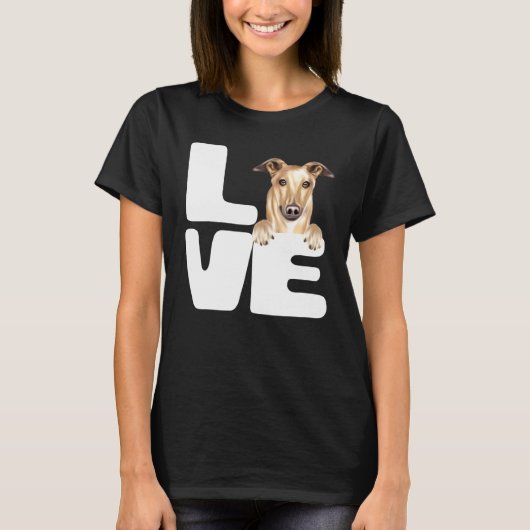 Ik hou van mijn Greyhound-hond T-shirt (Voorkant)