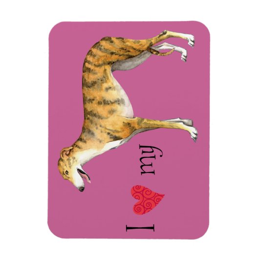 Ik hou van mijn Greyhound Magneet (Verticaal)