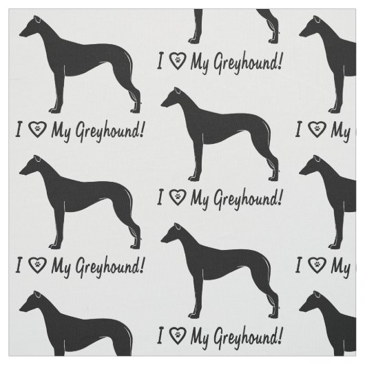 Ik hou van mijn Greyhound! Stof (Swatch)