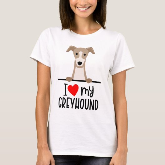 Ik hou van mijn Greyhound T-shirt (Voorkant)